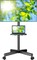 Mobile TV Stand for 23-60 Inch LCD LED Flat/Curved Panel Screen TVs, Tilt TV Cart Holds up to 88Lbs Portable Stand with Laptop Shelf Rolling Floor Max VESA 400x400mm